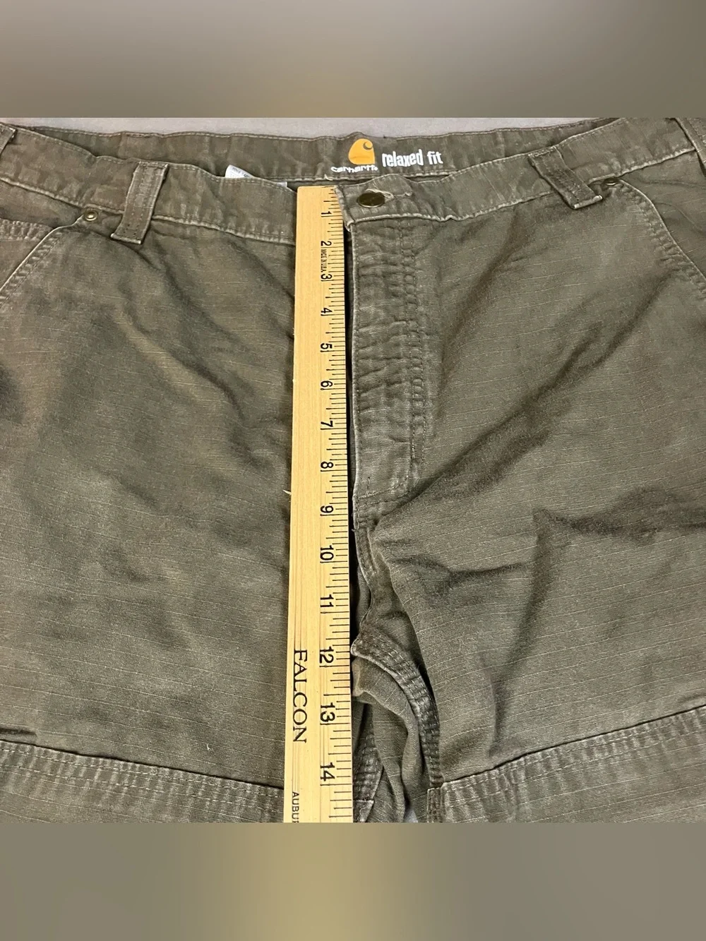 Carhartt Men’s Size 42x30 B342-DFE Double Knee Ripstop Cargo Work Pants. In good